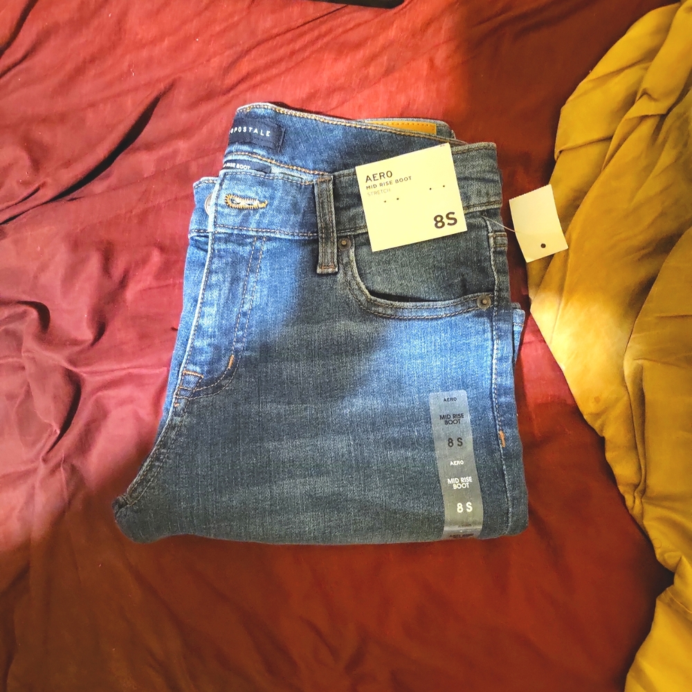 Aeropostale mid rise boot jeans